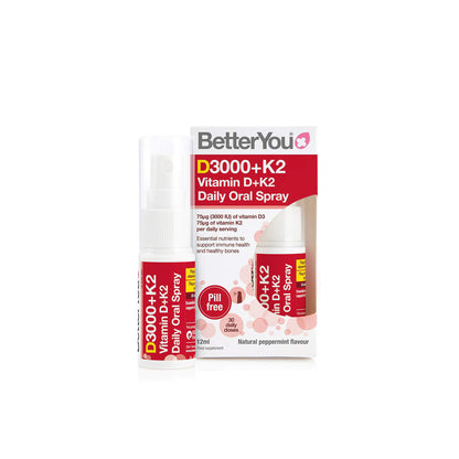 BetterYou, DLux+ Vitamin D3+K2 Daily Oral Spray - 12 ml