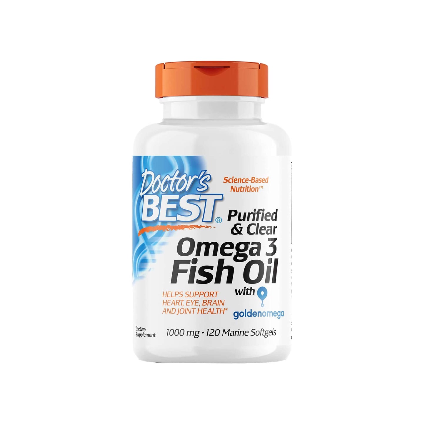 Doctor's Best, Purified & Clear Omega 3 Fish Oil, 1000mg - 120 marine Soft Gels