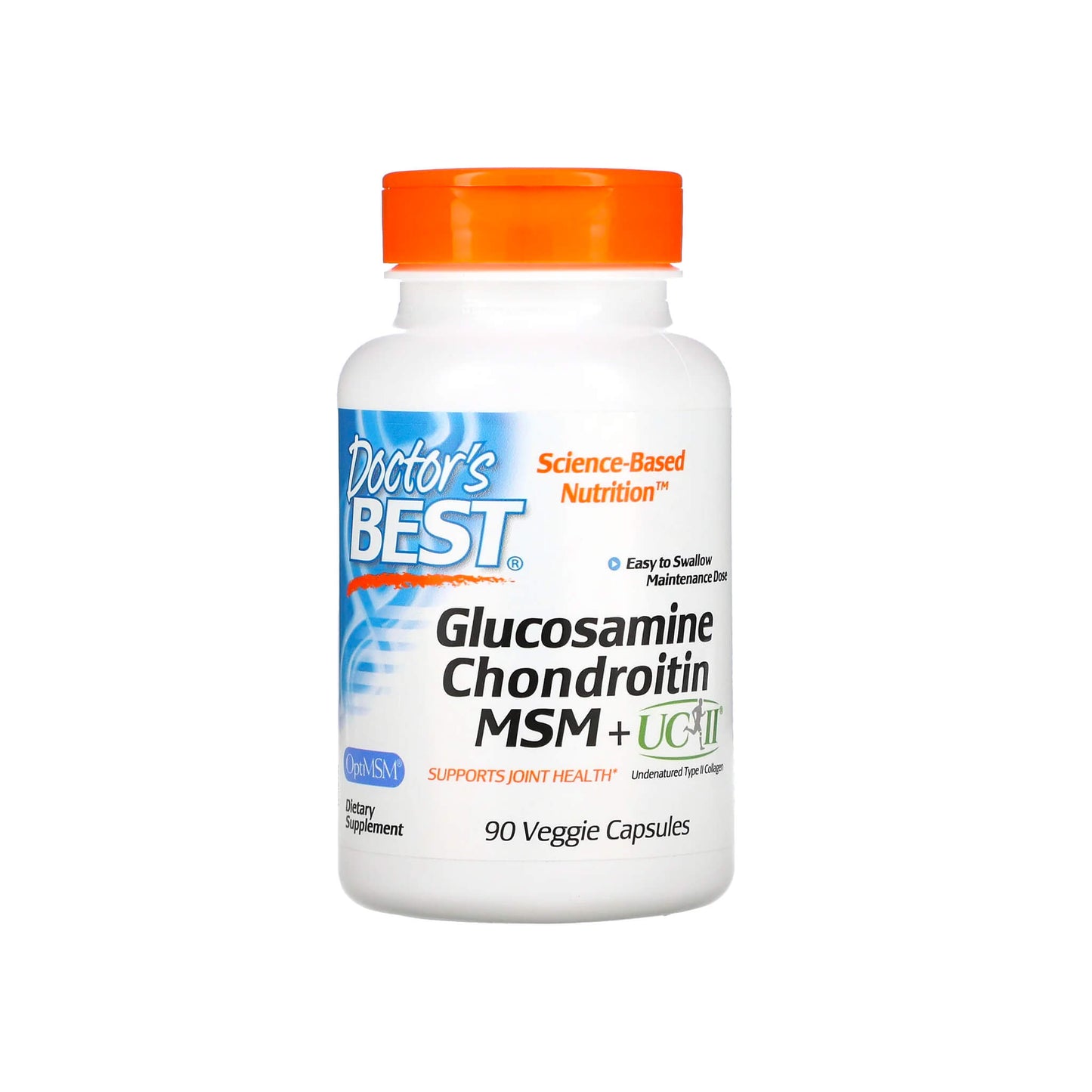 Doctor's Best Glucosamine Chondroitin MSM + UC-II - 90 Veg Capsules