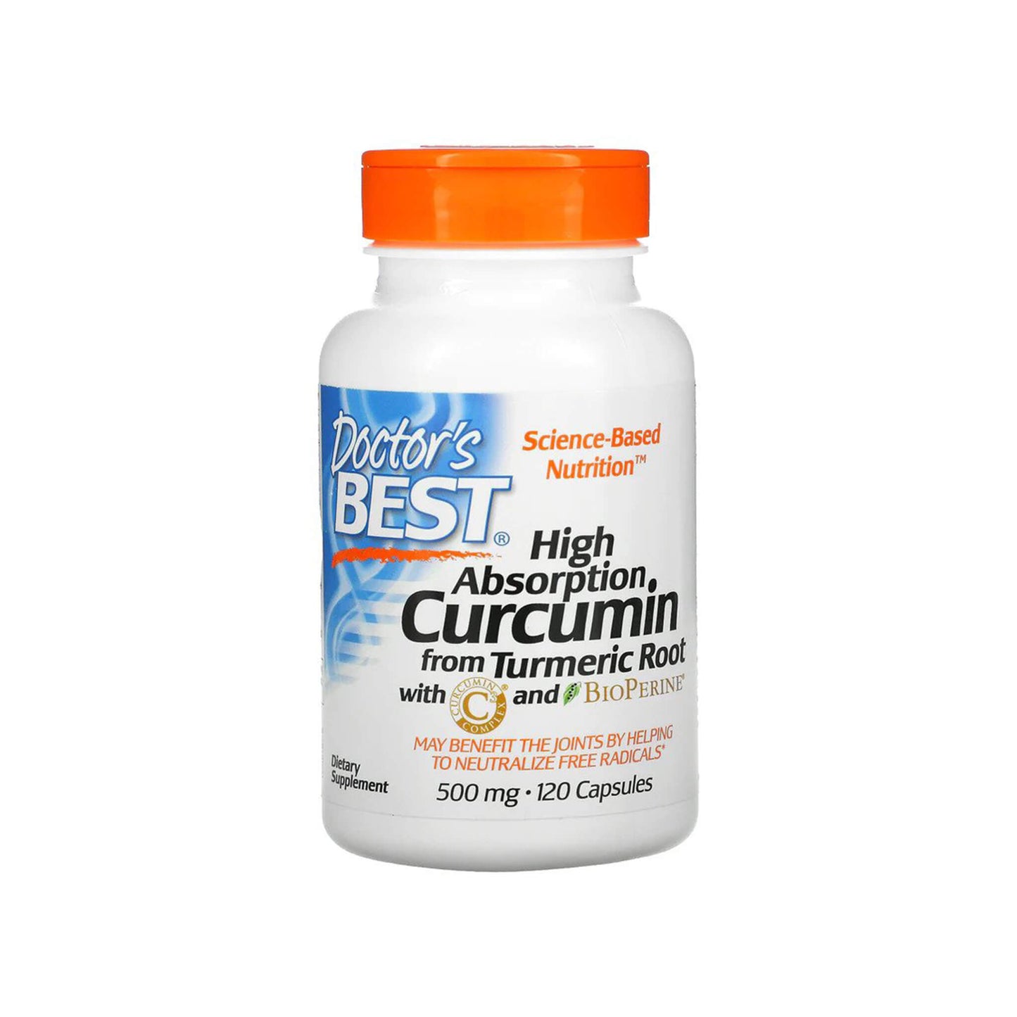 Doctor's Best High Absorption Curcumin 500 mg - 120 Capsules