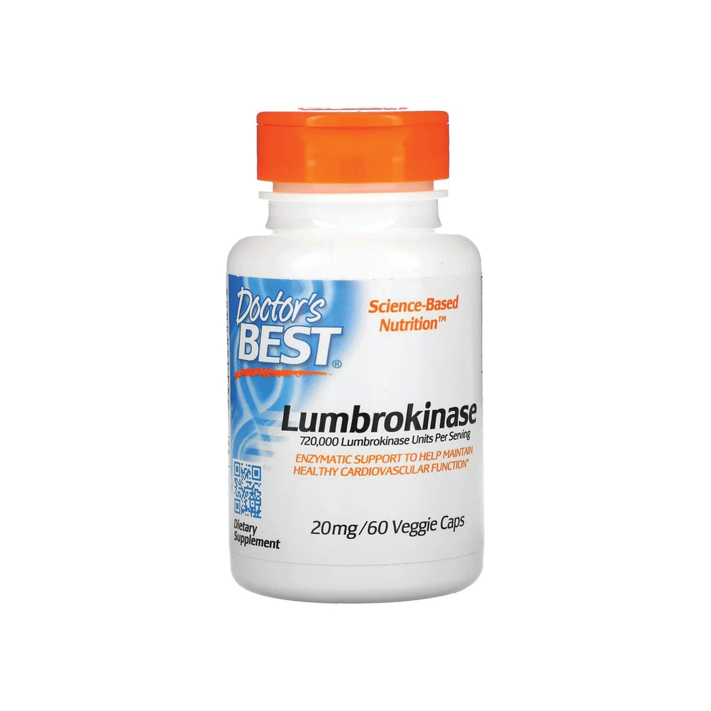 Doctor's Best Lumbrokinase, 20 mg - 60 Veg Capsules