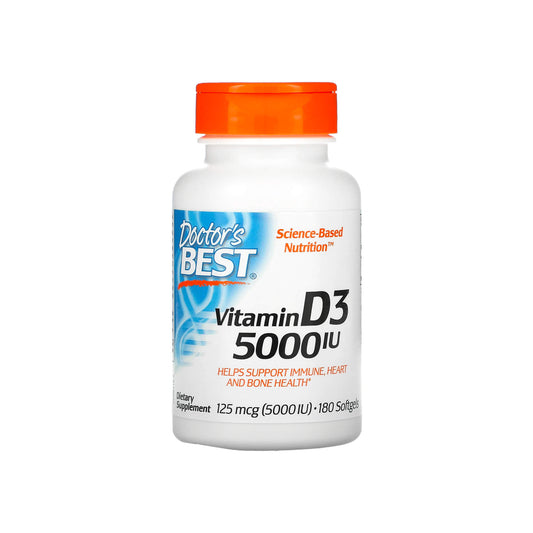 Doctor's Best, Vitamin D3, 125 mcg (5,000 IU) - 180 Soft Gels