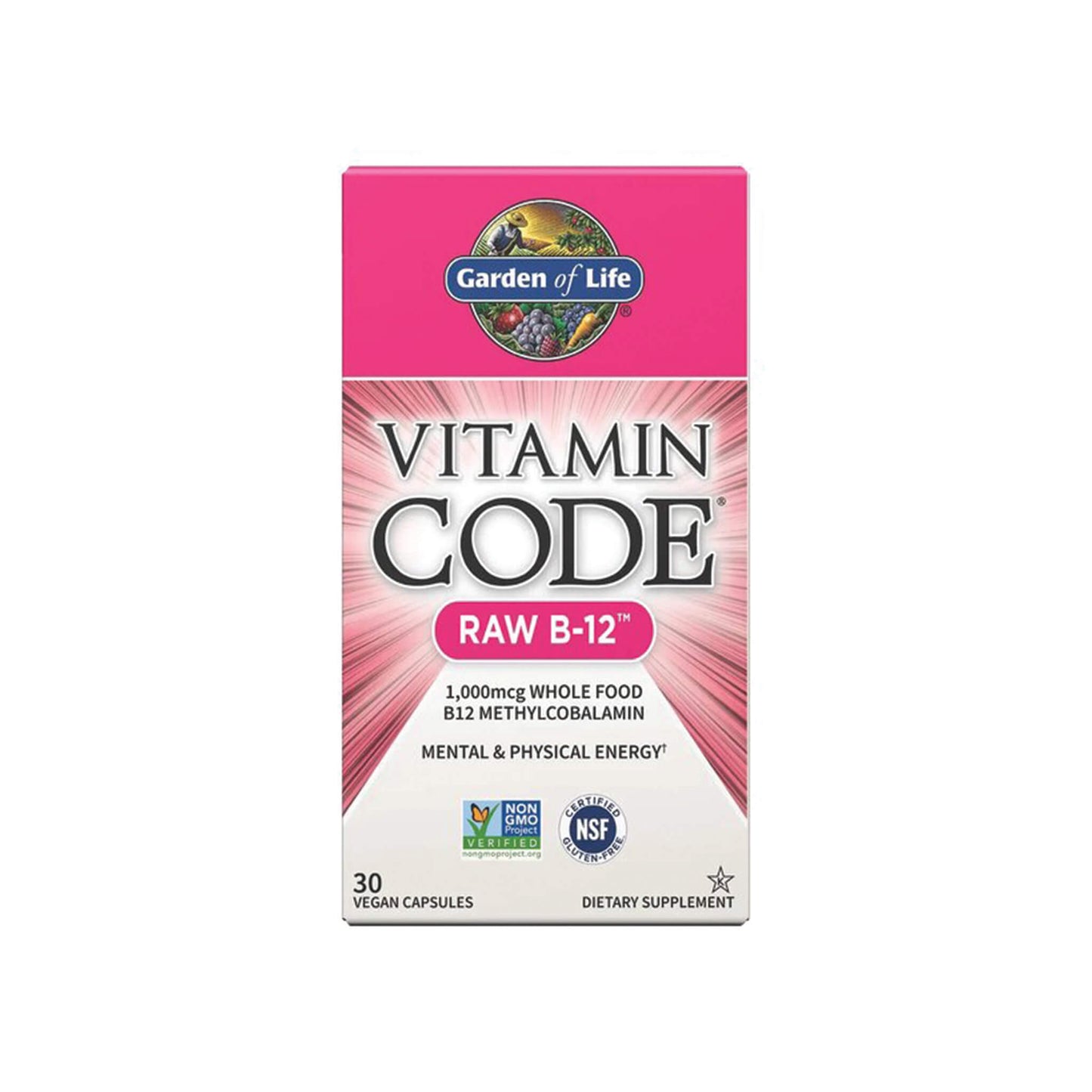 Garden of Life, Vitamin Code Raw B-12 - 30 Vegan Caps