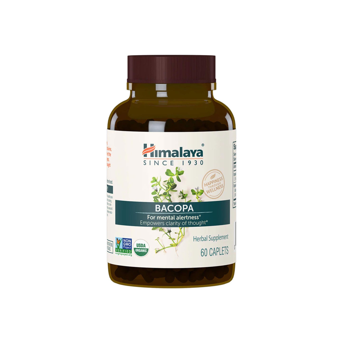 Himalaya, Organic Bacopa (Brahmi) - 60 Caplets