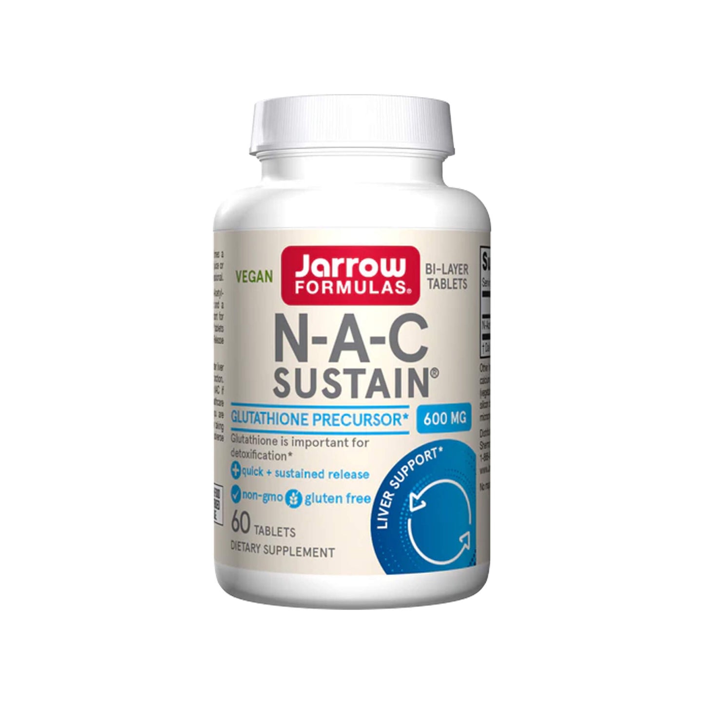 Jarrow Formulas, N-A-C Sustain, 600mg - 60 Tablets