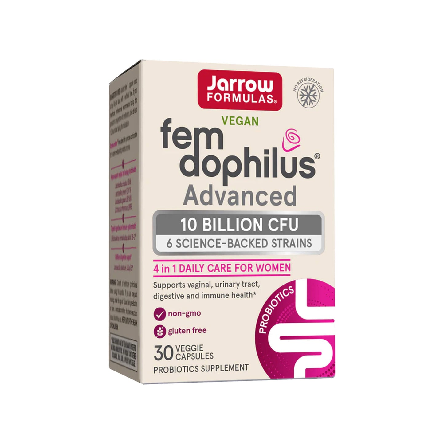 Jarrow Formulas, Fem-Dophilus Advanced - Shelf Stable, 10 Billion CFU - 30 Veg Capsules