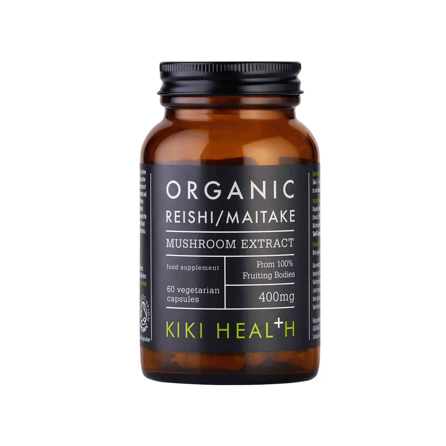 Kiki Health, Reishi & Maitake Mushroom Extract - 60 Veg Capsules