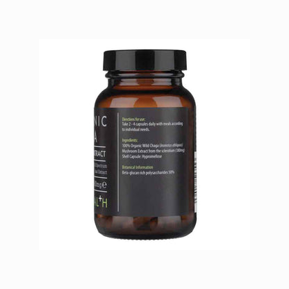 Kiki Health, Chaga Extract, Organic – 60 VegiCaps