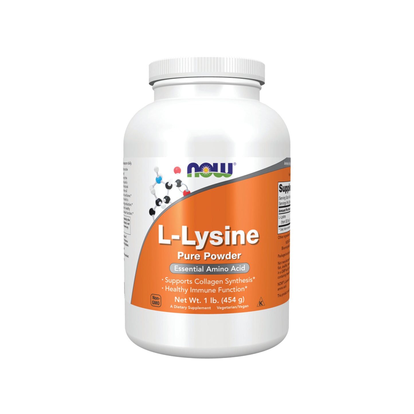 NOW Foods, L-Lysine Powder 435 mg - 454 Grams