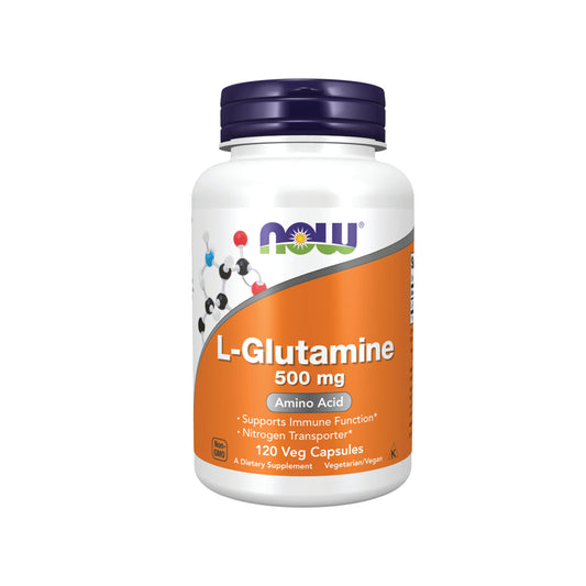 NOW Foods L-Glutamine, 500 mg - 120 Veg Capsules