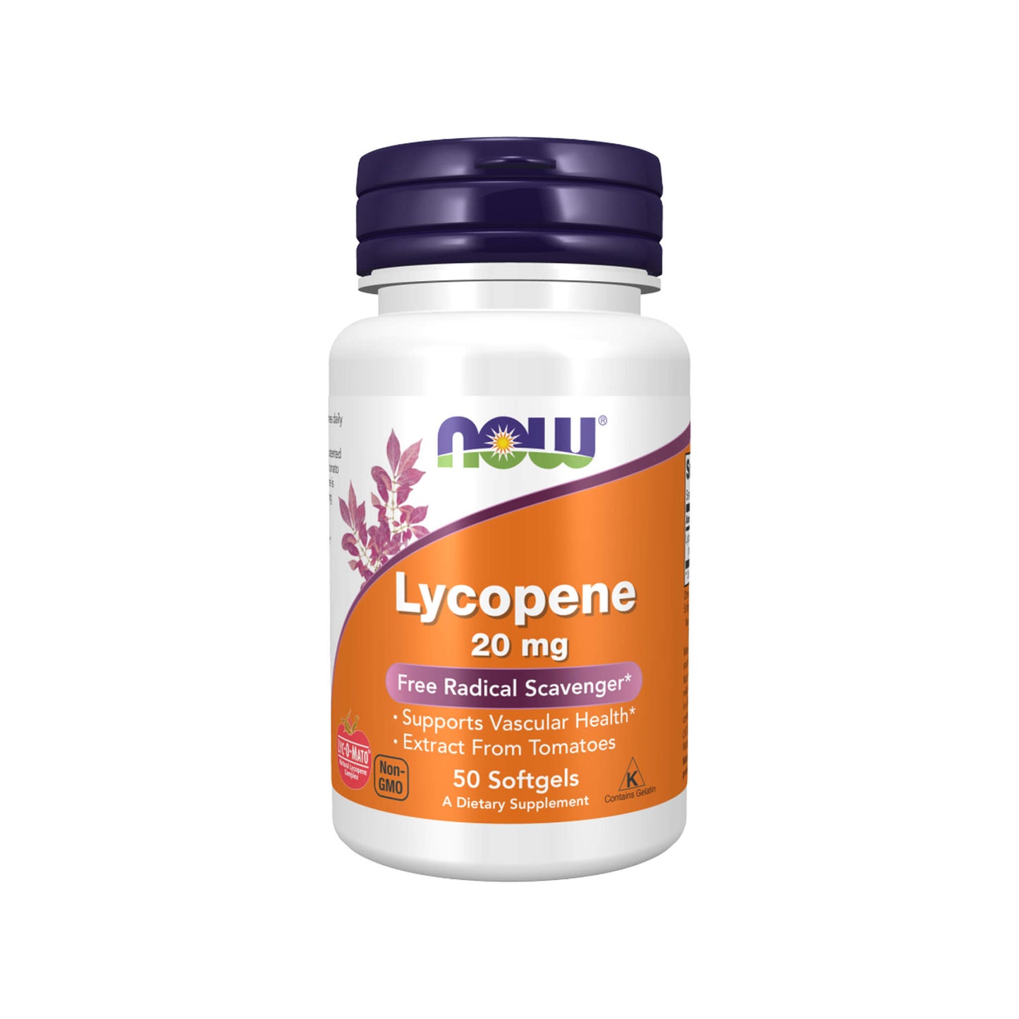 NOW Foods, Lycopene, 20 mg - 50 Soft Gels