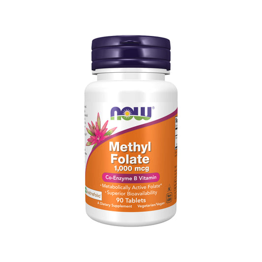 NOW Foods, Methyl Folate, Vitamin B9, 1000 mcg - 90 Tablets