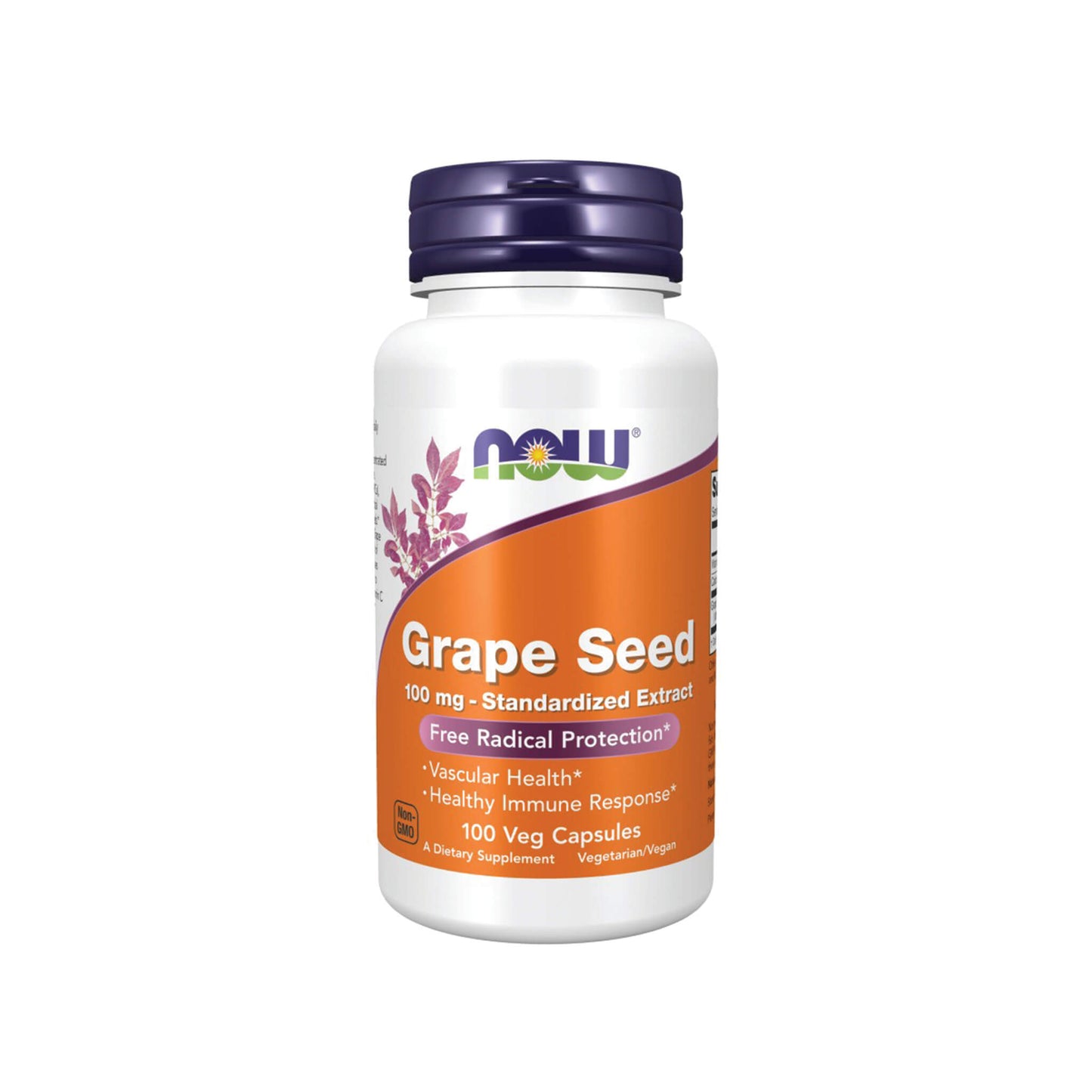 NOW Foods, Grape Seed Standardized Extract, 100mg - 100 Veg Capsules