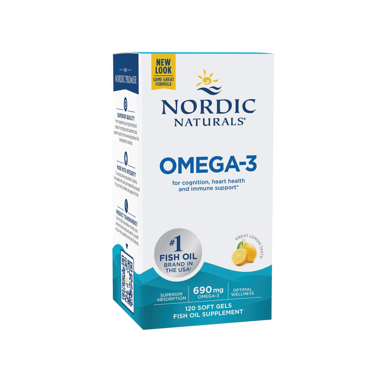 Nordic Naturals Omega-3, 690mg, Lemon Flavour - Soft Gels