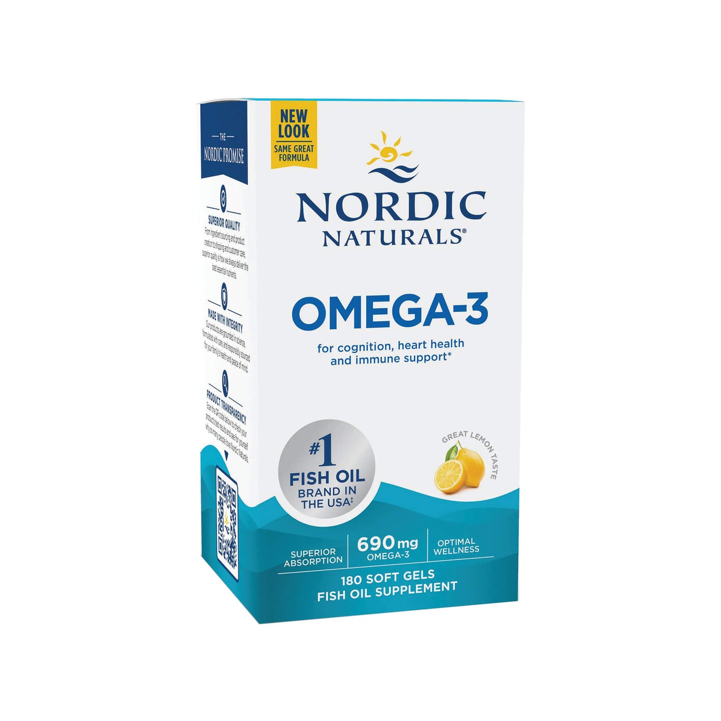 Nordic Naturals Omega-3, 690mg, Lemon Flavour - Soft Gels