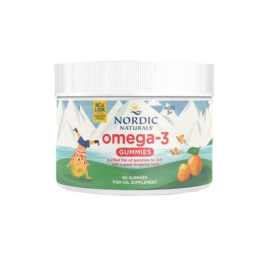 Nordic Naturals, Nordic Omega-3 Gummies, 82 mg Tangerine Treats - Gummies (3y+)