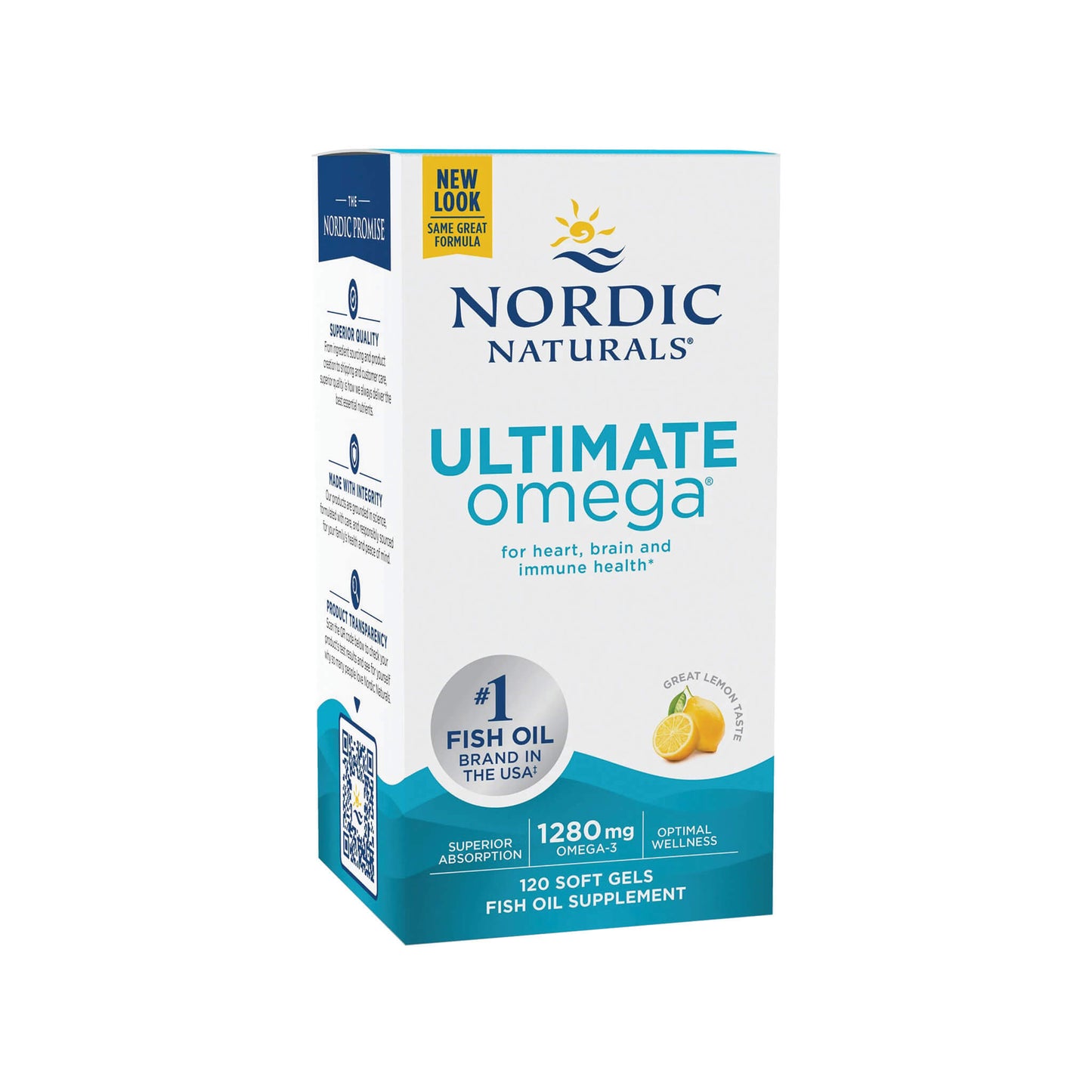 Nordic Naturals Ultimate Omega, 1280 mg, Lemon Flavour - Soft Gels