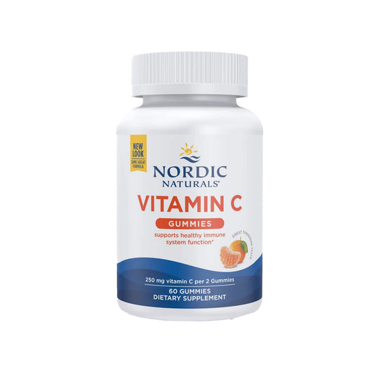 Nordic Naturals, Vitamin C Extra Strength Gummies, Tangerine - 60 Gummies (4y+)