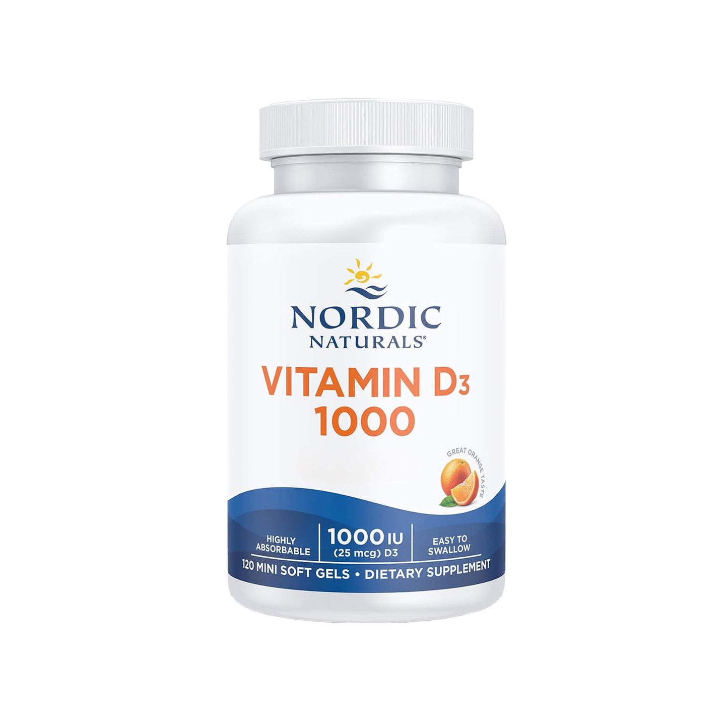 Nordic Naturals, Vitamin D3, 1000 IU Orange - 120 Soft Gels