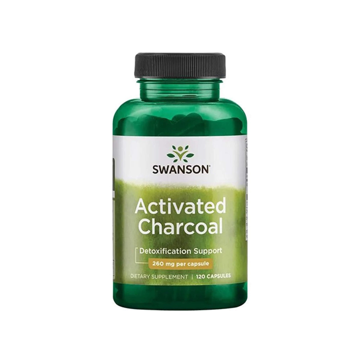 Swanson, Activated Charcoal, 260 mg - 120 Capsules