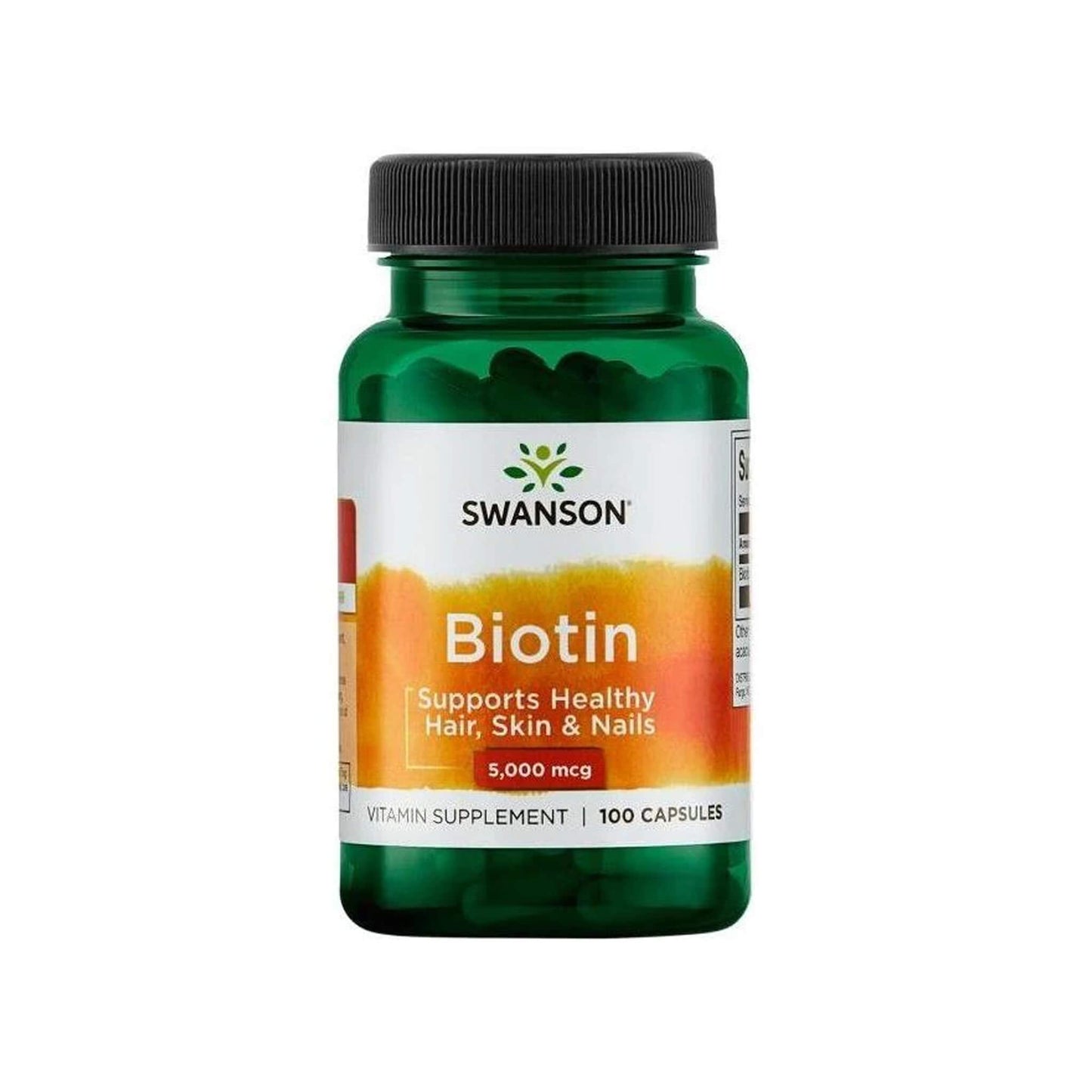 Swanson, Biotin, Vitamin B7, 5000 mcg - Capsules