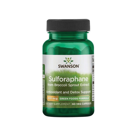 Swanson Sulforaphane from Broccoli Sprout Extract, 400 mcg - 60 Veg Capsules