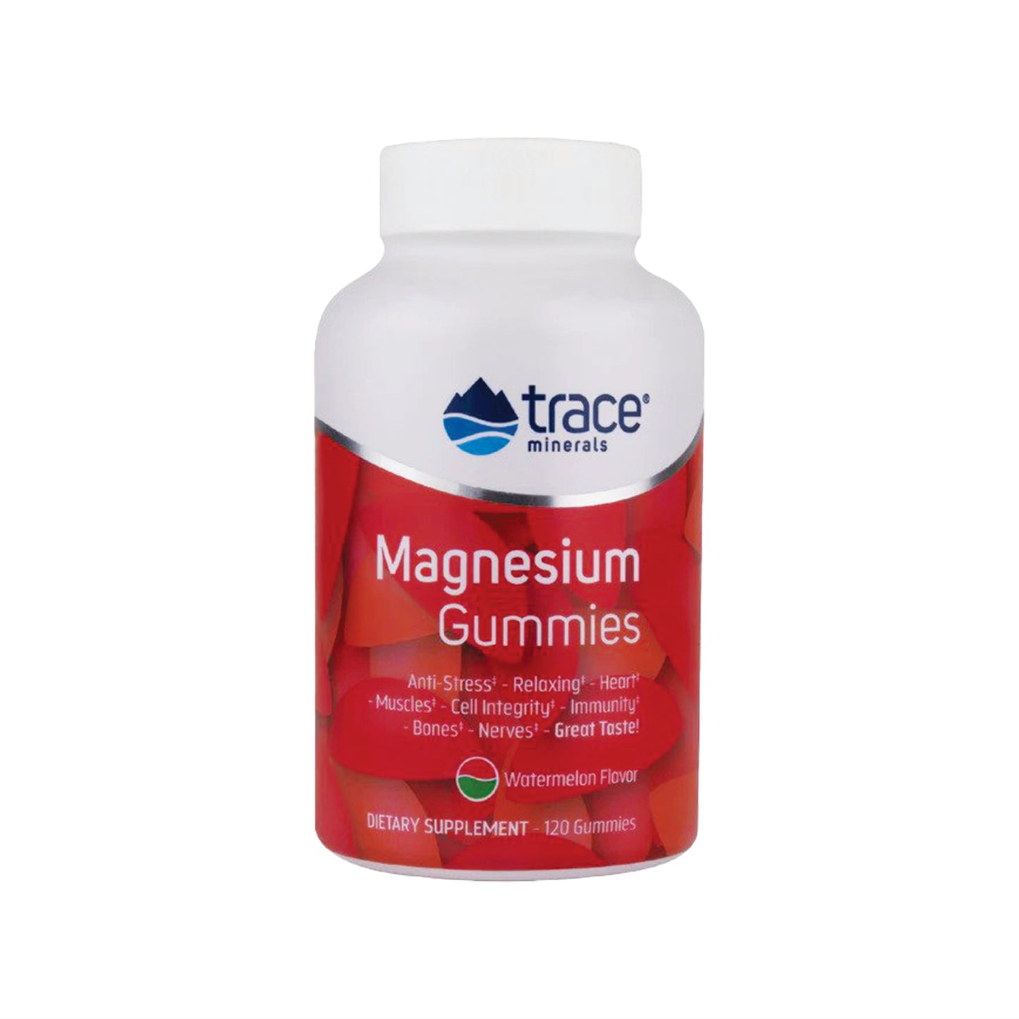 Trace Minerals, Magnesium Gummies, 84mg, Watermelon - 120 Gummies (4y+)