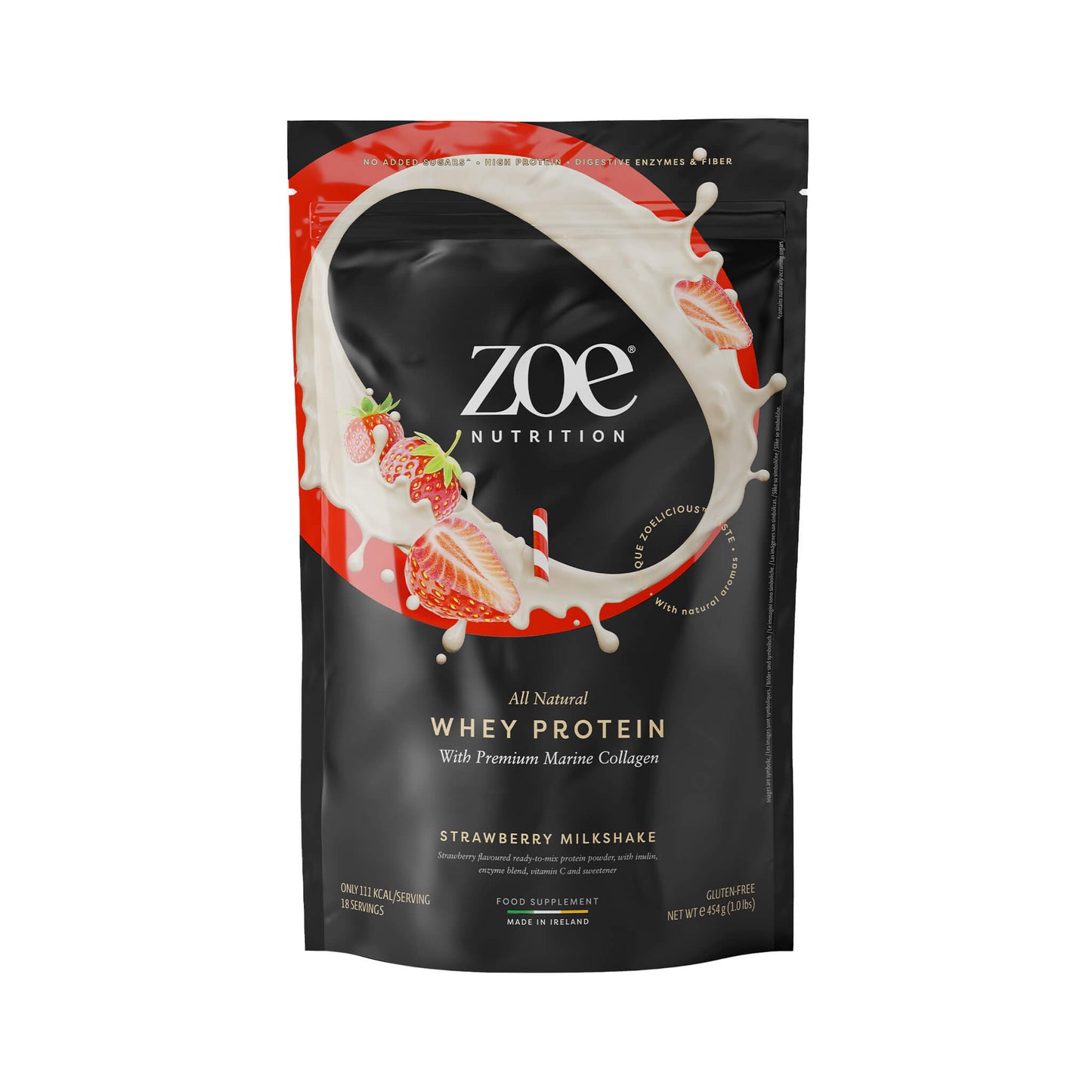 Zoe Nutrition, Whey Protein with Premium Marine Collagen - 454 Grams