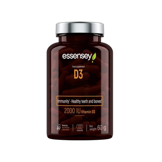 Essensey, D3, 50 mcg (2000 IU) - 120 Capsules